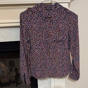 The limited Colorful Patterned Blouse w gold buttons. Excellent condition
